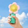 Ventilatore da scrivania a forma di fiore ricaricabile USB, Ventilatore portatile a mano per la casa