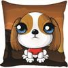 Cartoon Funny Dog Schnauzer Fashion Style Square Pillowcase Zipper