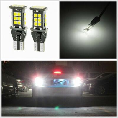 Pair T15 921 912 T15 3030 24SMD LED Bulbs 12V-24V For Car Backup Reverse Lights