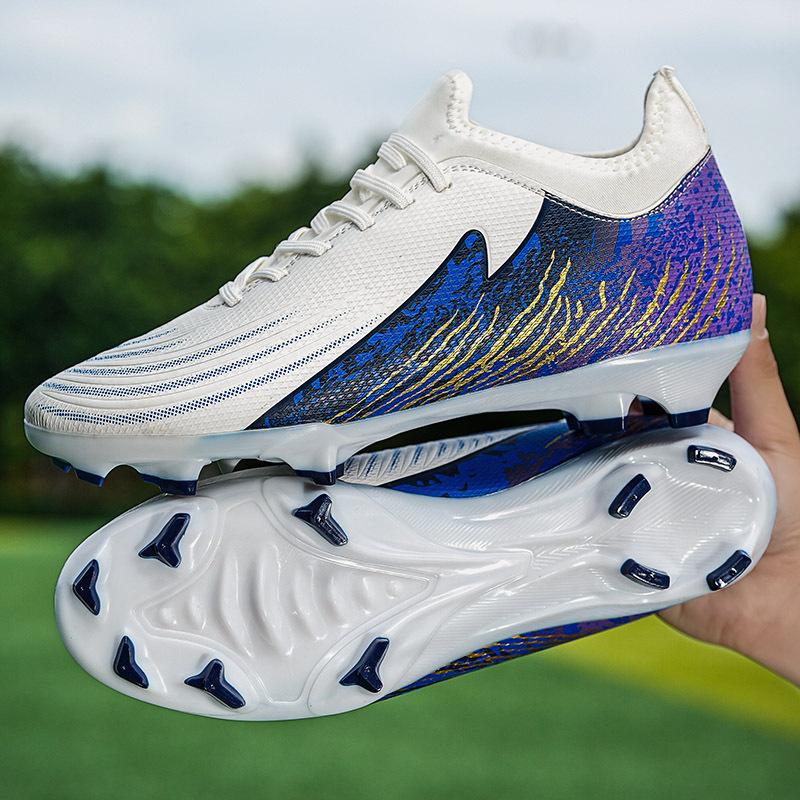 New student high-peel hydrolysis-resistant breathable high-top long nails broken nails rubber non-slip youth football shoes