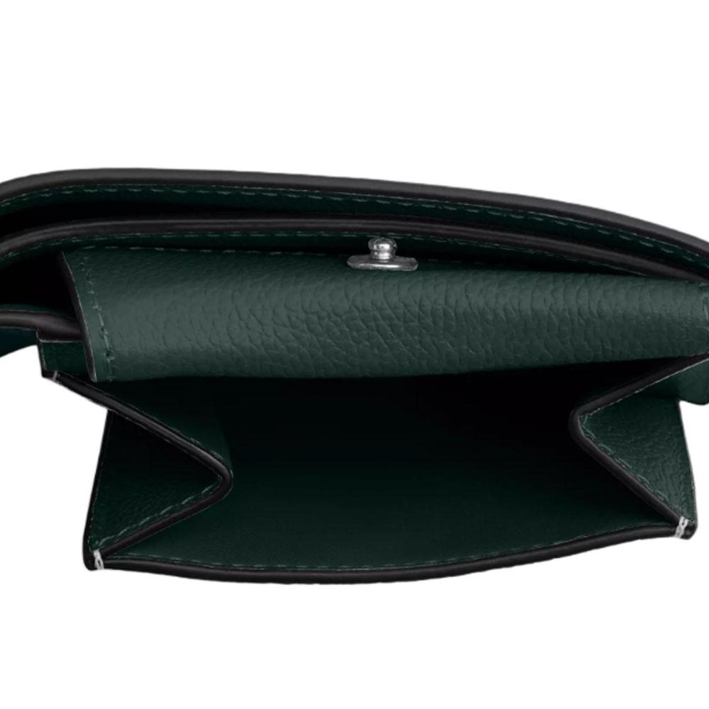 COACH Smooth Calfskin Wallet Mini Mens Dark Green