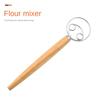 2025 New 8Pcs 13 Inch Oak Handle Flour Mixer Danish Dough Mixer 430 Stainless Steel Coil Egg Beater