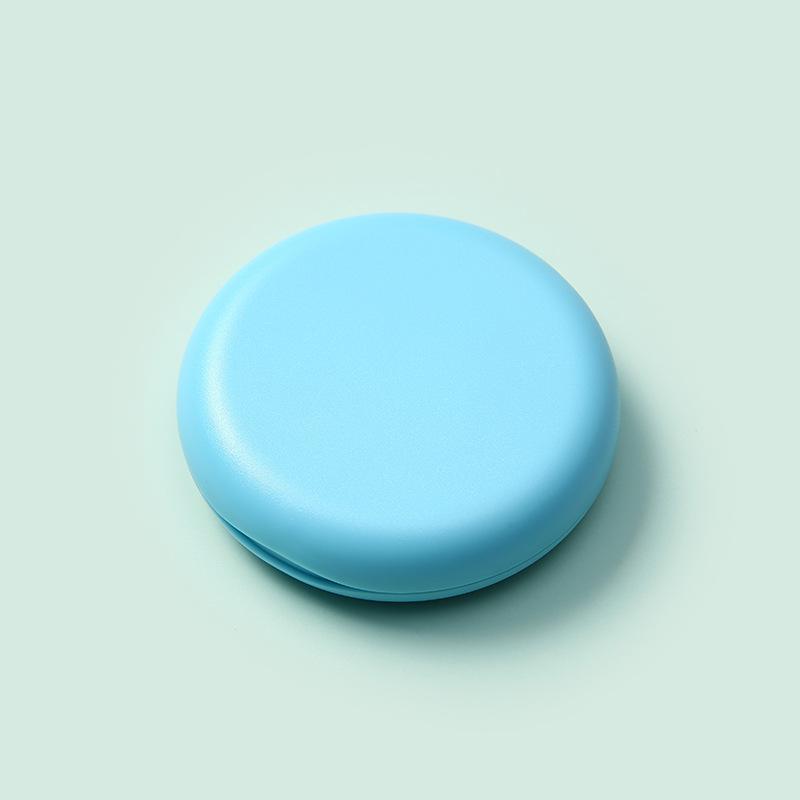 Orthodontic Retainer Storage Case with Mirror, Portable ABS Silicone Box