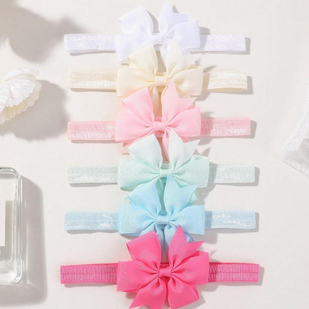 

6pcs Baby Headband Girl Newborn Kids Children Rubber Bandage Bands Elastics Hair Accessory Hairbands Bowknot Hair Accessories