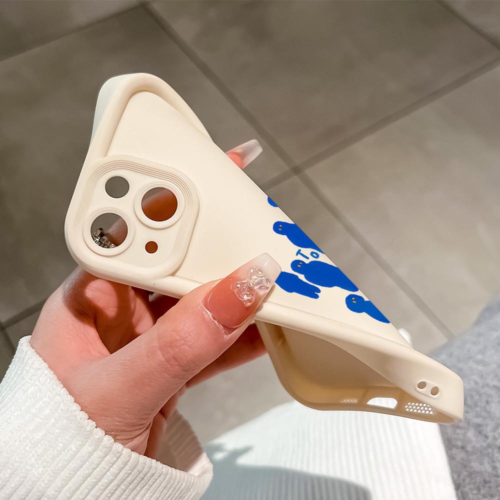 Soft Silicone Square Ladder Printing Pattern Phone Casing Full Cover Camera Shockproof Protection Rubber Case for Vivo