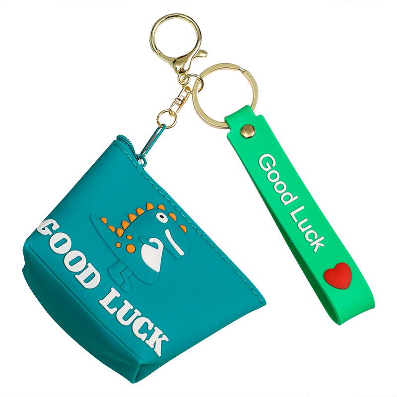Cute Cartoon Silicone Coin Purse & Earphone Storage Keychain Pendant