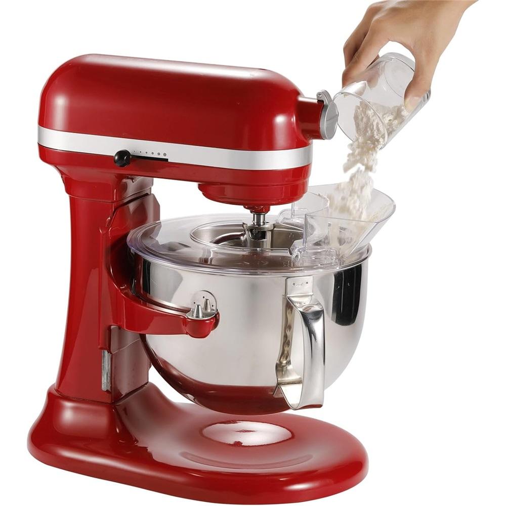 Osłona przeciwbryzgowa do miksera z podnoszoną głowicą - Osłona z wyjmowanym lejkiem, kompatybilna z mikserami planetarnymi KitchenAid z misą 5,5-7 litrów