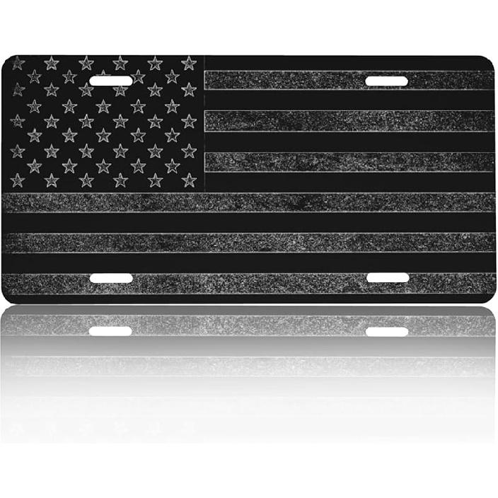 Front License Plate Cover – Aluminum Metal Car Accessory, Rust-Proof Novelty Vanity Tag Decor For Men & Women, 6X12 With 4 Holes - The World Map