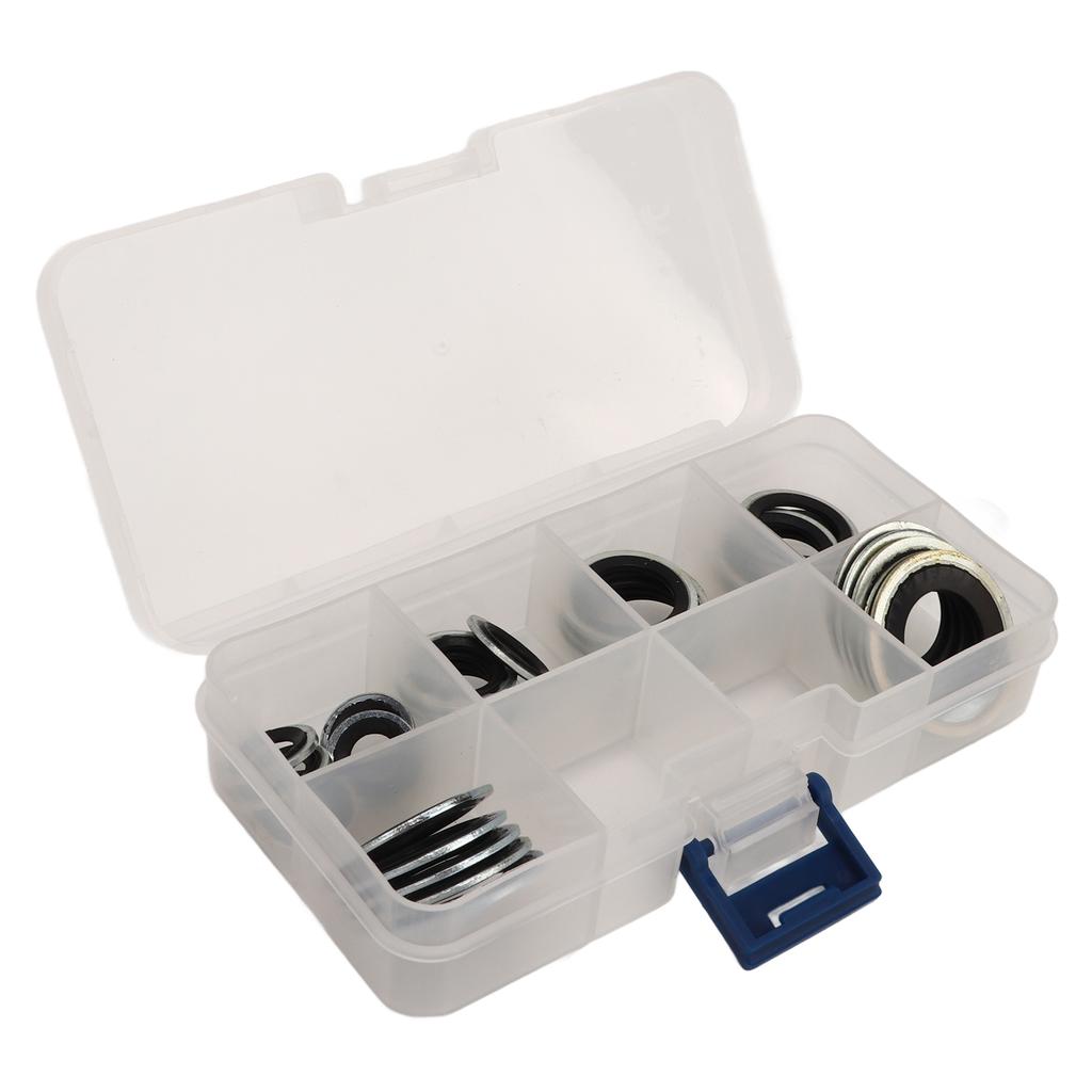 30PCS AC Compressor Seal Kit with Transparent Storage Box Universal Portable Lightweight Fit for Car