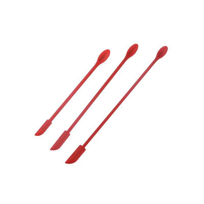 Cosmetic Bottle Silicone Mini Scraper Three Piece Set Baking Double End Two In One Spatula Jam Deep Bottle Scraper Spoon Set
