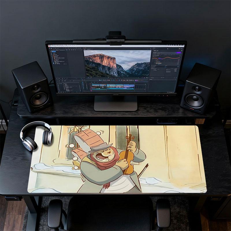 Ernest & Celestine Mouse Pad, Large Gaming Desk Mat, Non-slip XXL Mousepad for Laptop & Tablet, Mini PC Playmat with Stitched Edges