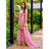 Pakistanischer Faux-Georgette-Top-Sharara-Anzug Indischer Bollywood Ethnischer Salwar Kameez