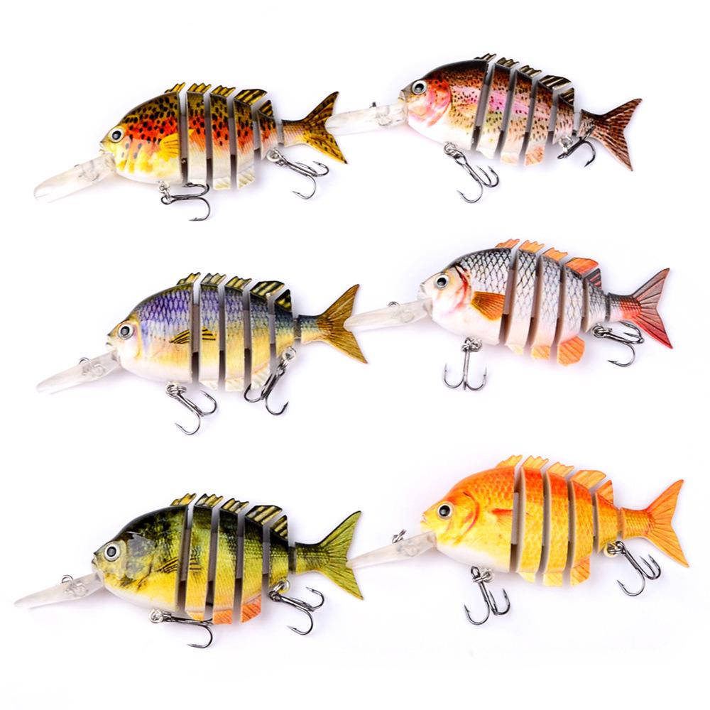10cm Multi-jointed Bionic Plastic Lure, 14g Hard Bait for Mandarin Fish and Bass.