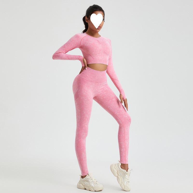 Set Sportvarslavil Slimming cu Talie Înaltă - Mânecă Lungă, Ascunde Imperfecțiunile, Accentuează Formele, Stil European-American, Ținută Fitness.