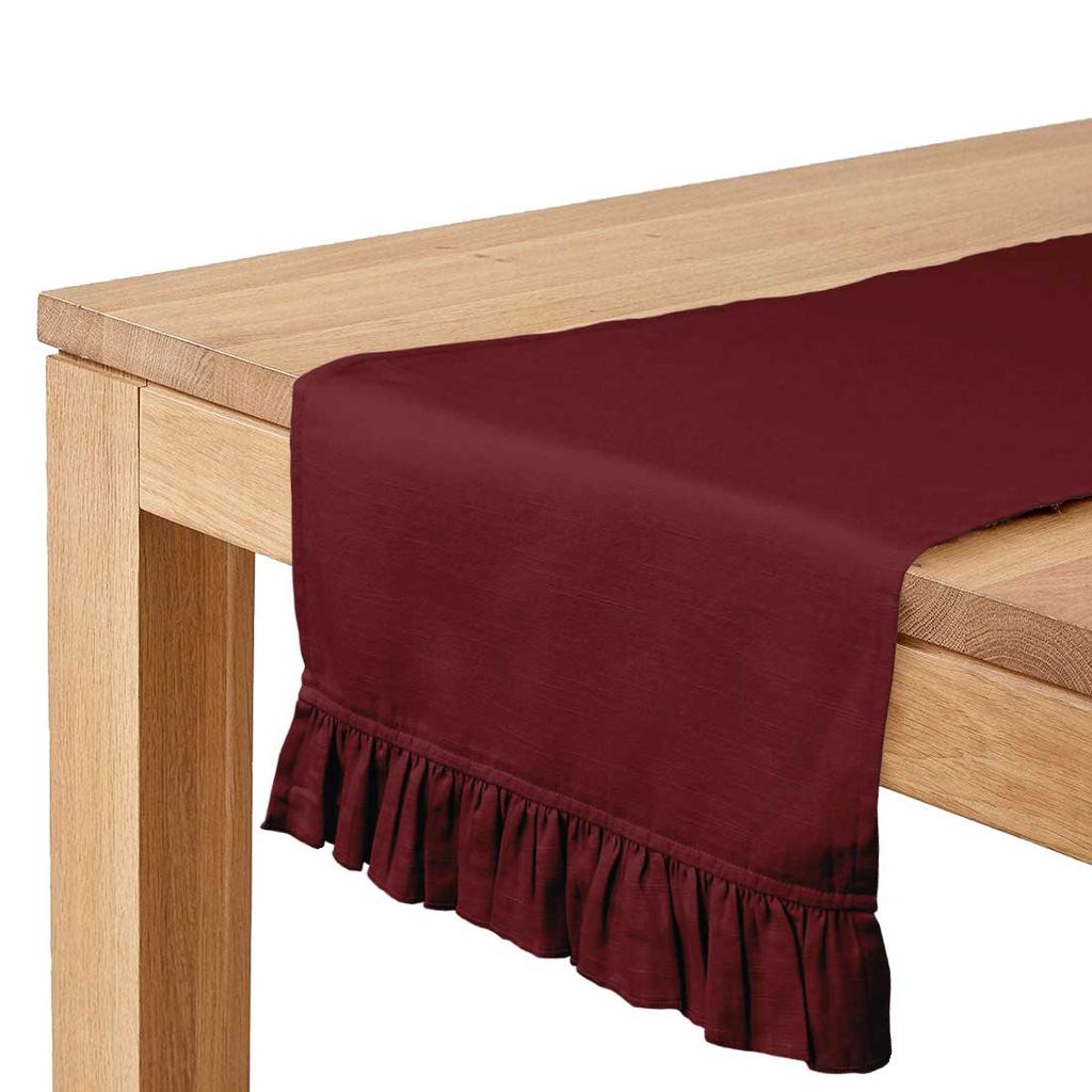 Vargottam Fuchsia Pink Home D    cor Küchentischdeko Home Frill Tischläufer-14 x 108