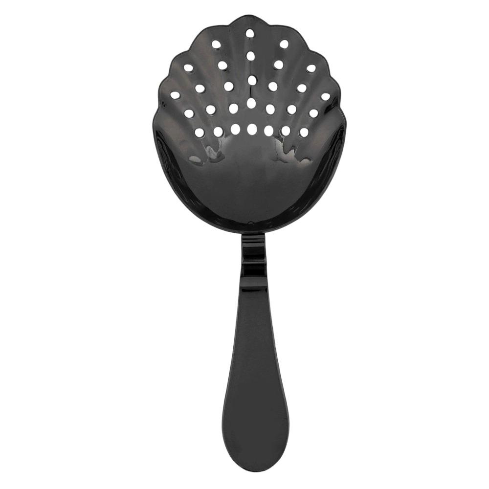 Bartender Tools 304 Stainless Steel Ice Strainer Stainless Steel Shell Shape Cocktail Strainer Black Drink Filter Bartender