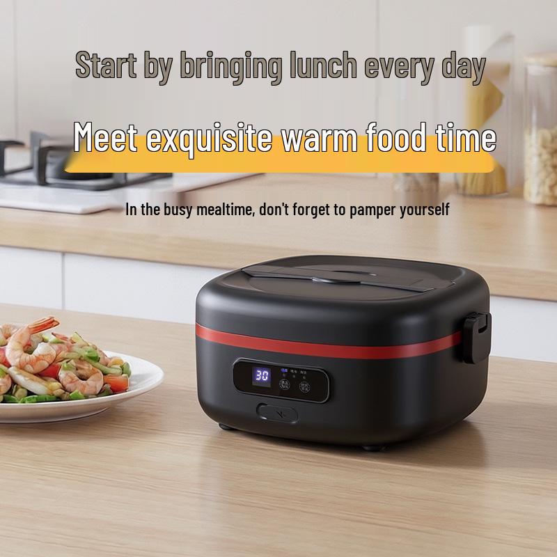 Portable Electric Heated Lunch Box – No Water Needed, Ideal for Office Workers, Insulated and Convenient.