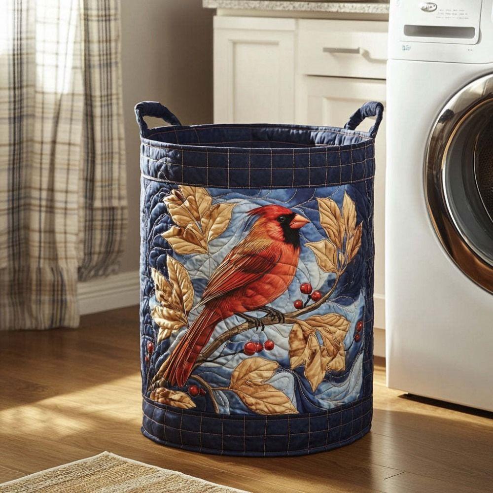 Large Capacity Quilted Laundry Basket Multi Color Pattern Clothes Storage Bucket Bathroom