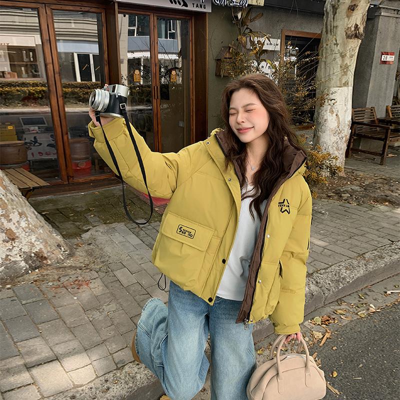 Jesień Zima Pogrubiona Ciepła Parka Kobiety Casual Słodki Jednolity Kolor Duża Kieszeń Luźny Płaszcz z Kapturem Kurtki Odzież Wierzchnia