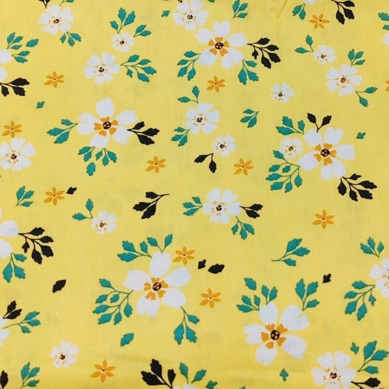 8 szt. Tkanina patchworkowa DIY Szycie Pikowanie Materiał 25x25cm Żółty Drukowany 20x25cm Splot skośny Seria kwiatowa Tkanina bawełniana