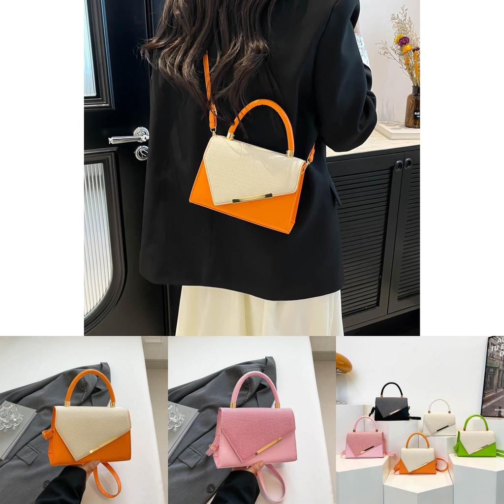 Summer Unique Design Small Handbag Pu Patching Street Style For Casual