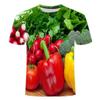 Chili Gemüse 3D Druck T-Shirt Streetwear Herren Damen Sommer Kurzarm T-Shirts Oversized Harajuku T-Shirts Tops Kinderbekleidung