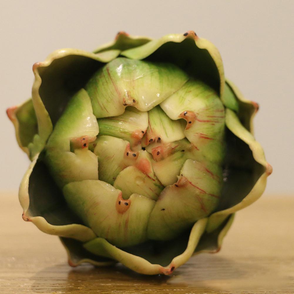 

Artificial Artichoke Succulent Plant with Rod for Home Party Potted Plant Decor Green S