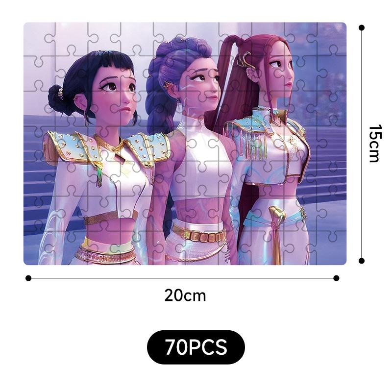 New Kpop Demon Hunters 20*15Cm Jigsaw Puzzle Toys Rumi Mira Zoey Huntrix Character Pattern Board Game Home Decor Children Gifts