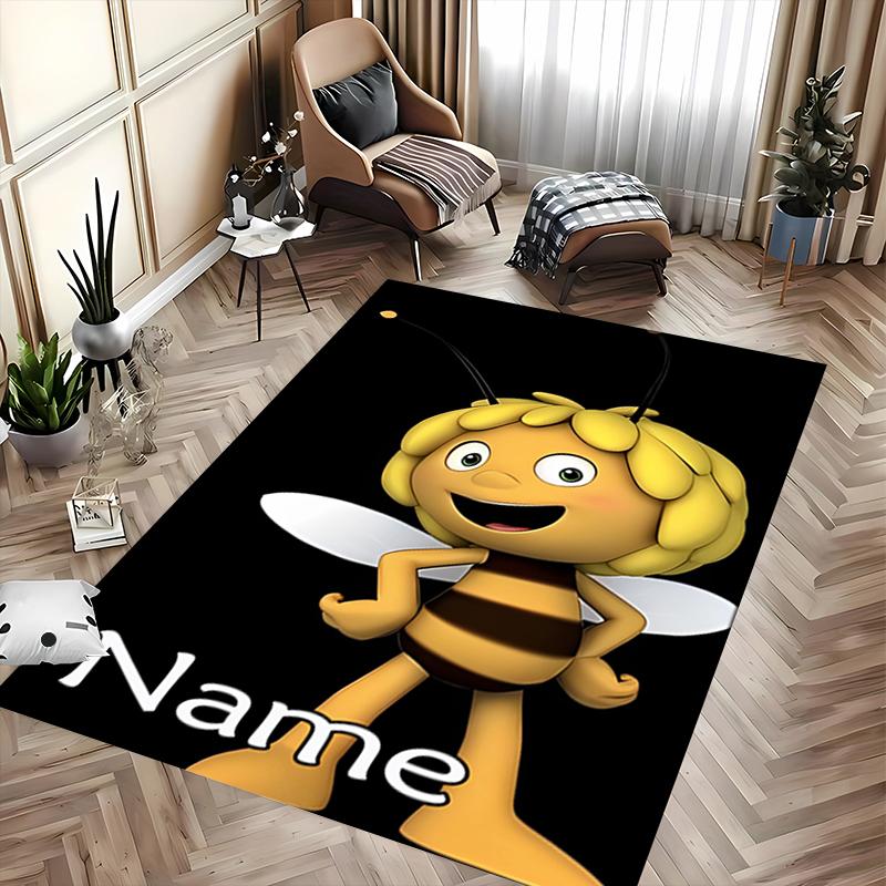Custom personalization Maya the Bee Area Rug - Perfect For Kitchen, Bathroom,Laundry Room Decor Large Size Available,Gift All Seasons