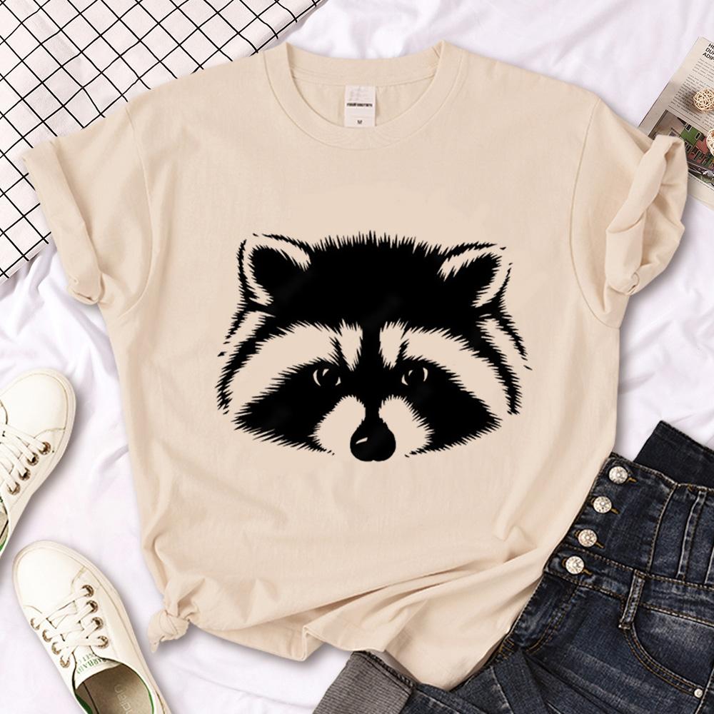 Raccoon Womens Tshirt Harajuku Styletop Womens Streetwear Designer Clothing With A Raccoon Design Graphic T Shirts Y2k