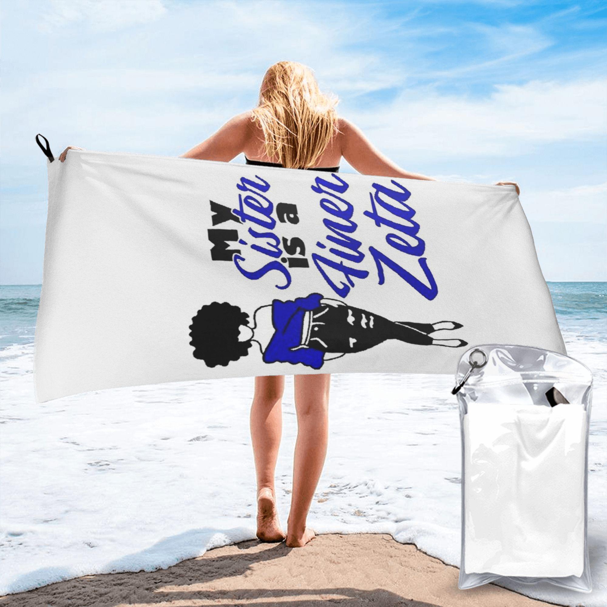 

Zeta Phi Beta Sorority Logo Beach Towel Soft Microfiber Quick Dry Absorbent Quick Towels For Bath W30*H60(CM)