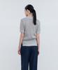 RE RHEE Knitted Short Sleeves Collared Top Ms