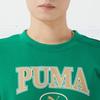 Puma Buchstabenaufdruck Rundhals Lässig Langarm College-Stil Sweatshirt Unisex Sweatshirt Grün 682929-86