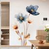 Retro PVC Wall Stickers Self-adhesive Waterproof 3D Lotus Flower Stickers Marble Vinyl Film Home Decor