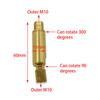 M8/M10 Universal Joint Shaking Head Short Rod Brass Universal Shaped Tube Rocker Arm Lamp Table Lamp Spotlight Accessories