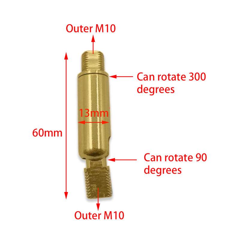 M8/M10 Universal Joint Shaking Head Short Rod Brass Universal Shaped Tube Rocker Arm Lamp Table Lamp Spotlight Accessories