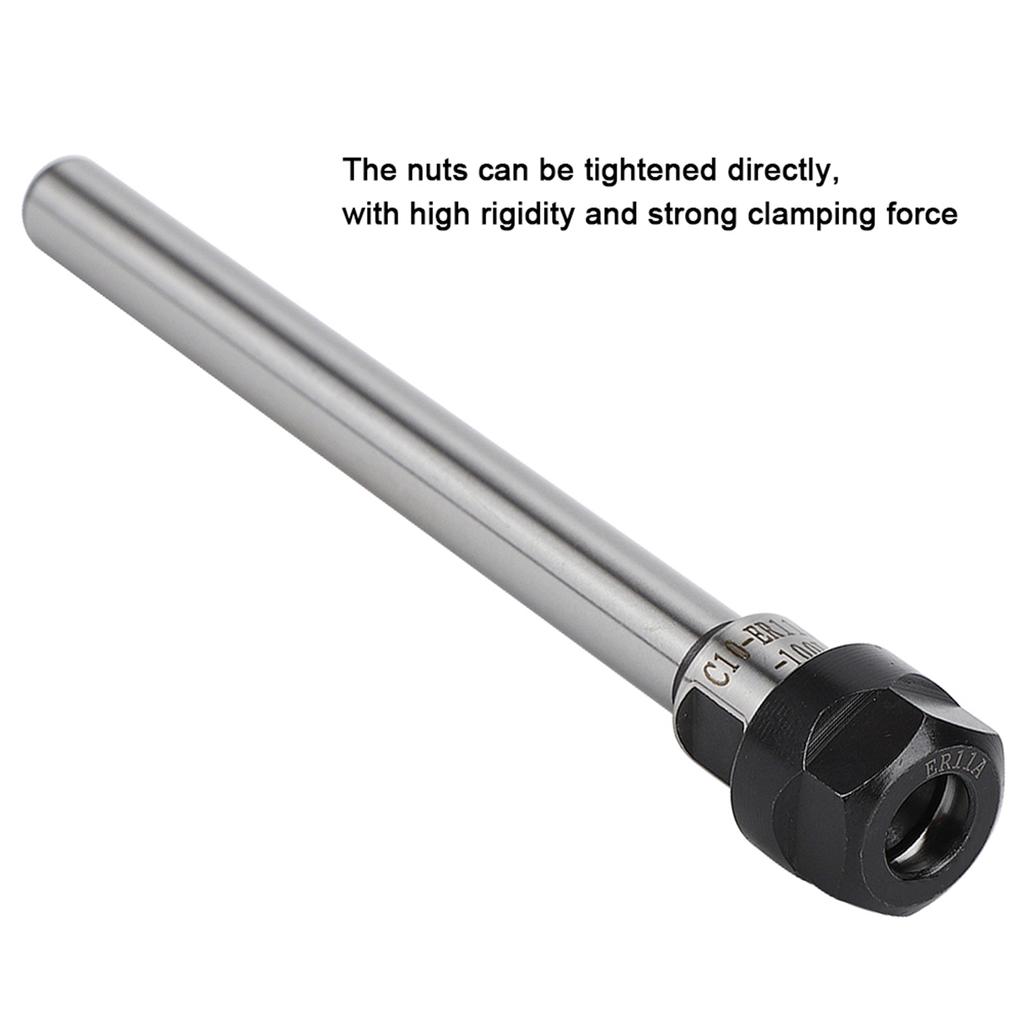 Hylse Chuck Holder Krom Molybden Legering Stål Rett forlengelsesstang ER11A100L(C10 )