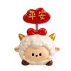 Resin Auto Interior Lamb Ornament Creative Zodiac Sheep Statue Chinese Zodiac Figurine  Table Decor