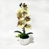 Pink Artificial Orchid Potted Flower with White Pot Artificial Faux Plants  Indoor Decoration
