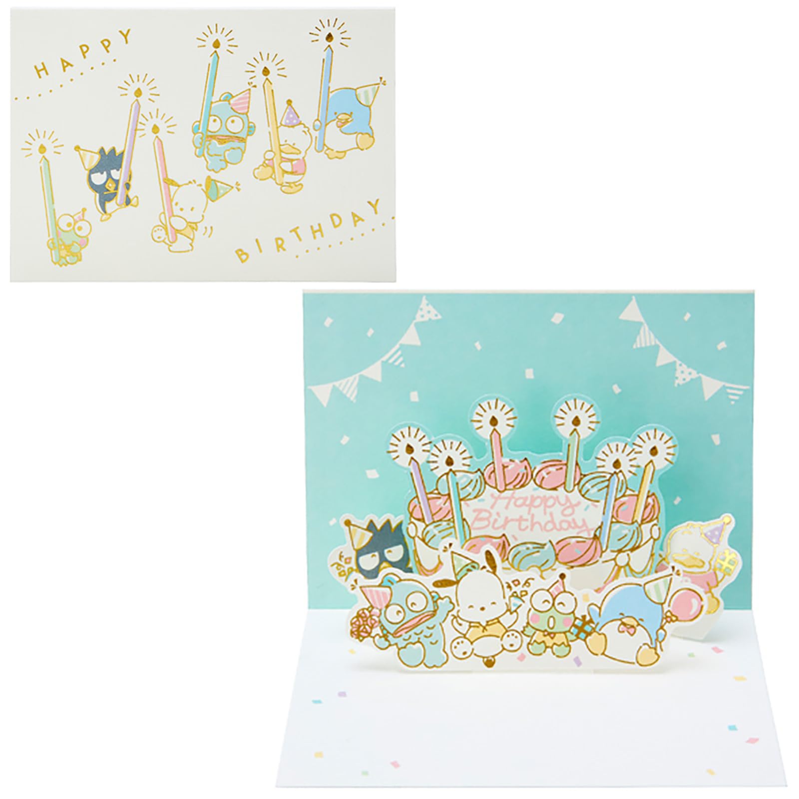 Sanrio Birthday Card Hapidanbui Surrounding a Cake Greeting Card International Shipping Available SANRIO 609439 - - - BD219-3