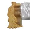 Ancient Style Sabina Wood Carved Comb Series - Floral Design, Perfect Valentine’s Gift