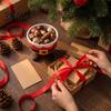 PLA Christmas Ornament 3D Printed Santa Claus Storage Bowl Creative Candy Bowl for Holiday Kitchen Accessory Parties Decorative Snacks Cookies
