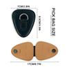 PICKPAL Bakelite Guitar Pick Holder with Leather Clip and Six Picks - Acoustic Instrument Accessory