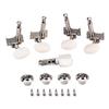 Ukulele 4 String Left and Right Hand Guitar Tuning Peg Keys Guitar Tuners Machine Head - Small White Oval Concave Button