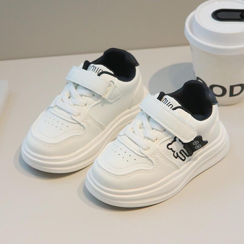 2025 New Autumn Single Shoes Children's Little White Shoes Boys and Girls Versatile Classic Breathable Casual Shoes Medium and Small Children's Board