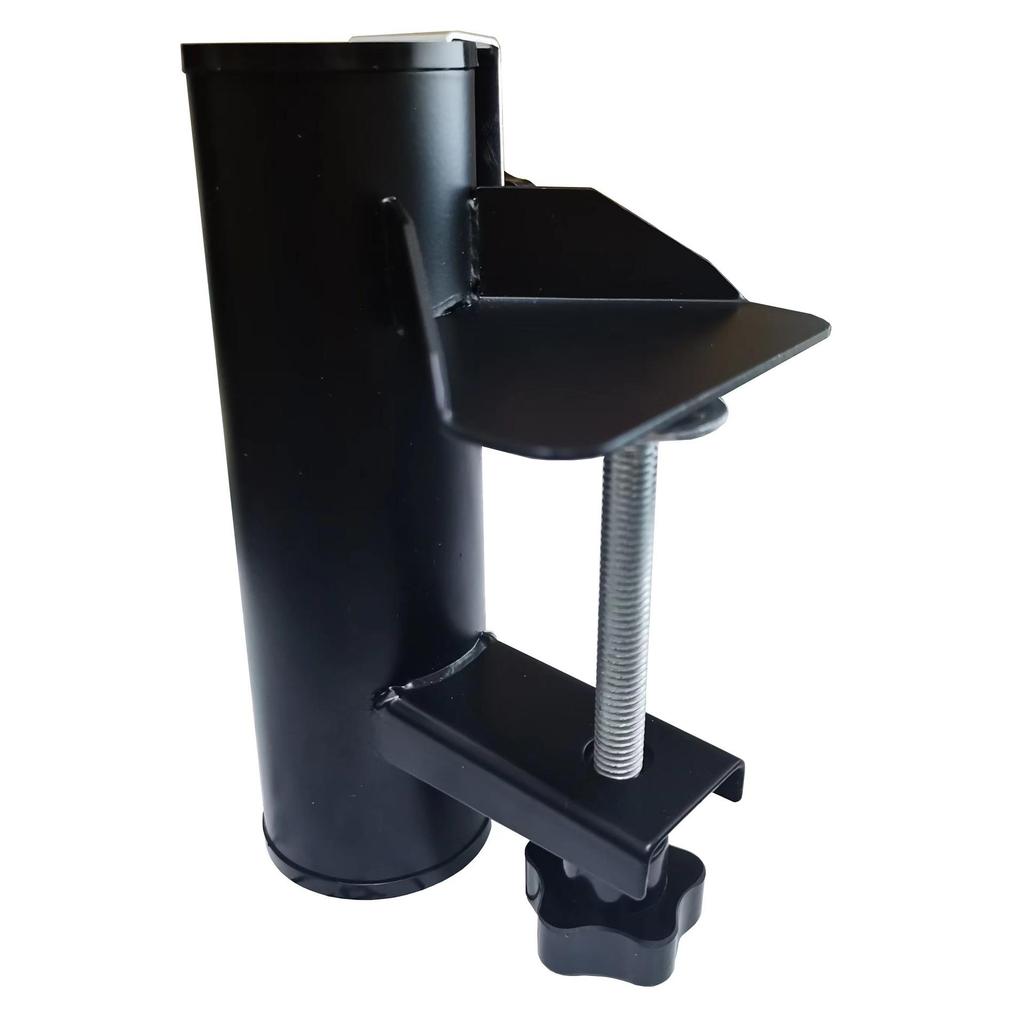 Outdoor Umbrella Clip Base for Balcony, Table, Bench, and Beach – Fits Round Steel Pipes