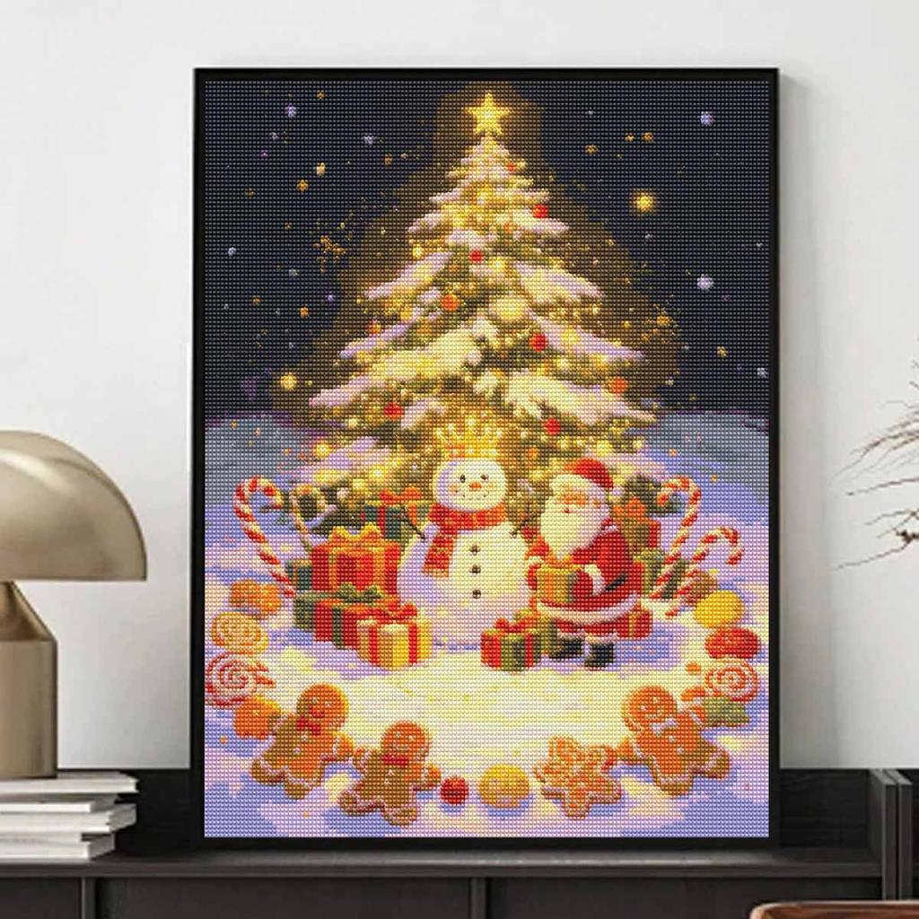 Christmas Diamond Painting Kit Santa Claus Snowman Gingerbread Man Home Entertainment Decorative Painting