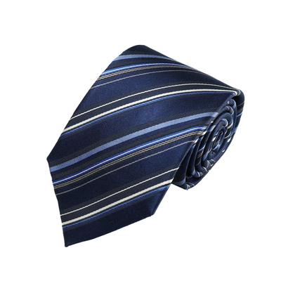 [Azul New Yorker] Listrado (Multi-listras) Gravata NB881615 Azul Marinho