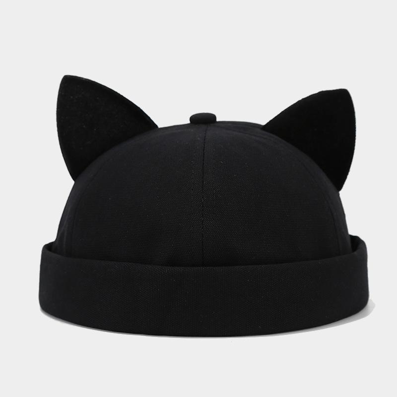 

Creative fashion cat ears simple light board landlord hat men and women personality trend shopping cute melon fur hat trendy hat adjustable