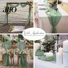 Tablecloth Decor Table Runner Rustic Soft Washable Party Decoration Non-Fading Hand-dyed Wedding Cloth